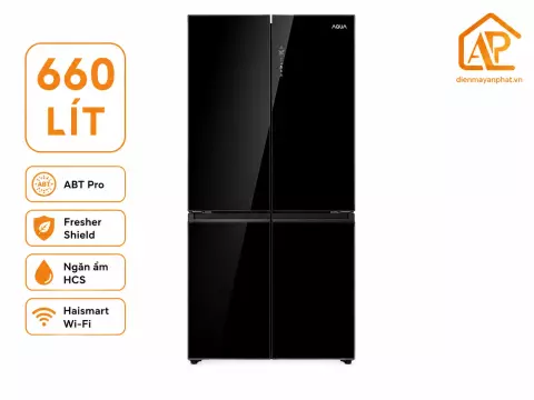 Tủ lạnh Aqua Inverter 660 lít Multi Door AQR-M727XA(GB)U1