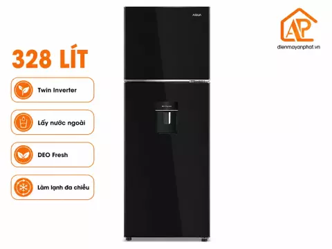 Tủ lạnh Aqua Inverter 328 lít AQR-T380FA(WGB)