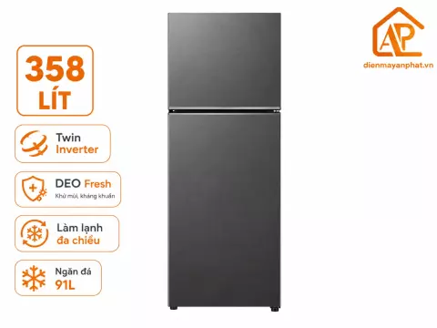 Tủ lạnh Aqua Inverter 358 lít AQR-T410FA(SL)