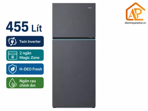 Tủ lạnh Aqua Inverter 455 lít AQR-T518FA(SL)