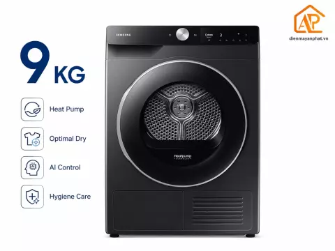 Máy sấy Samsung Optimal Dry Bespoke AI 9 Kg DV90T6240LB