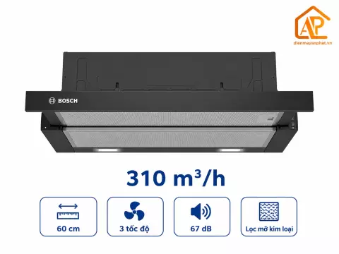 Máy hút mùi kính vát Bosch DWK67CM60B