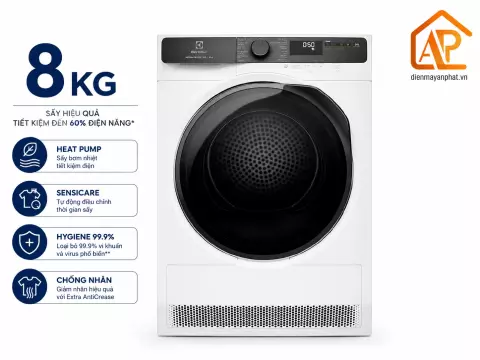 Máy sấy bơm nhiệt Electrolux UltimateCare 500 8 kg EDH803J5WC