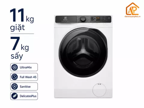 Máy giặt sấy Electrolux UltimateCare 500 Inverter giặt 11 kg - sấy 7 kg EWW1123P5WC
