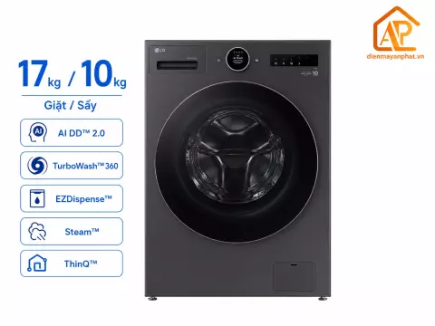 Máy giặt sấy LG Inverter giặt 17 kg - sấy 10 kg F2517RNTG