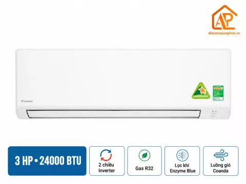 Điều hòa Daikin 2 chiều 24000BTU inverter gas R32 FTHF71VAVMV