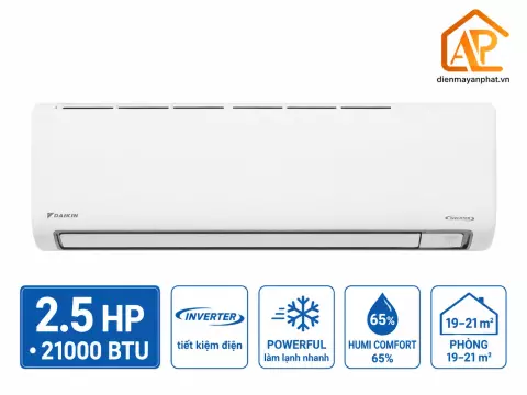 Điều hòa Daikin Inverter 1 chiều 21000 BTU FTKB60ZVMV