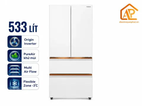Tủ lạnh Toshiba Inverter 533 lít Japandi Multi Door GR-RF690WI-PGV