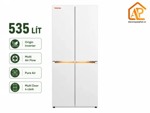 Tủ lạnh Toshiba Inverter 535 lít Japandi Multi Door GR-RF695WI-PGV(67)