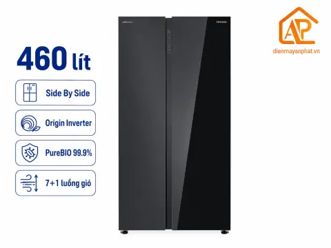 Tủ lạnh Toshiba Inverter 460 lít Side By Side GR-RS600WI-PMV(37)-SG