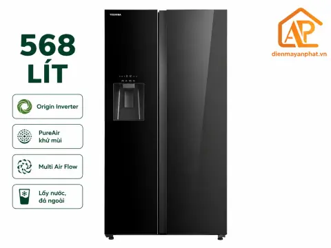 Tủ lạnh Toshiba Inverter 568 lít Side By Side GR-RS755WIA-PGV(22)-XK