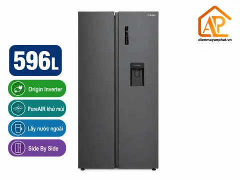 Tủ lạnh Toshiba Inverter 596 lít Side By Side GR-RS775WI-PMV(06)-MG