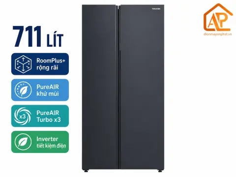 Tủ lạnh Toshiba Side By Side Inverter 711 lít GR-RS910WI-PMV(06)-MG