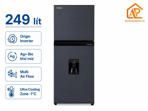 Tủ lạnh Toshiba Inverter 249 lít GR-RT325WE-PMV(06)-MG (2 cánh)