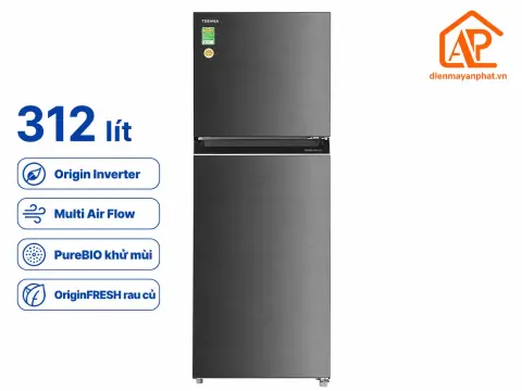 Tủ lạnh Toshiba Inverter 312 lít GR-RT416WE-PMV(58)-MM