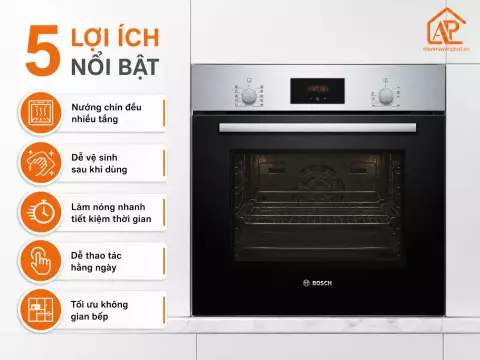Lò nướng âm tủ Bosch HBF512BS1T 66 lít Series 2