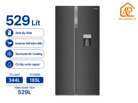 Tủ lạnh Hitachi Inverter 529 lít Side By Side HRSN9563DWDXVN