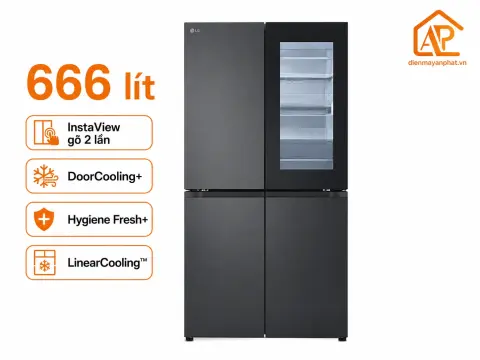 Tủ lạnh LG Inverter 666 lít Multi Door InstaView LFB66BLMI