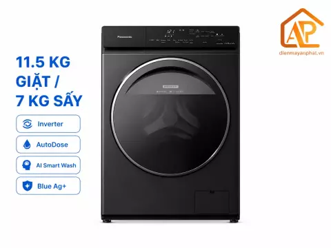 Máy giặt sấy Panasonic Inverter giặt 11.5 kg - sấy 7 kg NA-S157FW1BV
