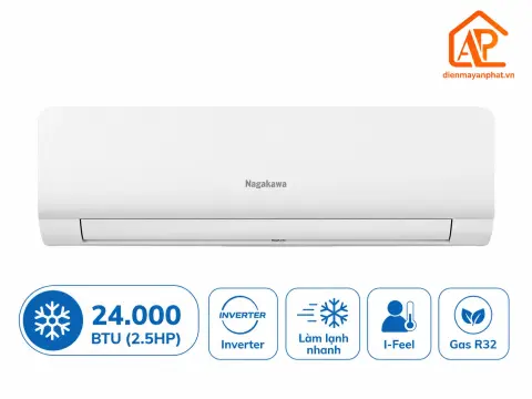 Điều hòa Nagakawa 24000BTU 1 chiều inverter NIS-C24R2H10