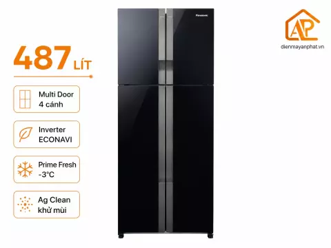 Tủ lạnh Panasonic Inverter 487 lít Multi Door NR-XZ550CWKV