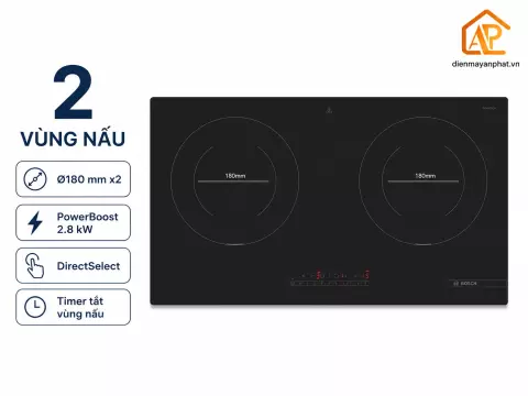 Bếp từ đôi Bosch lắp âm PMI8256EVN SERIE 4