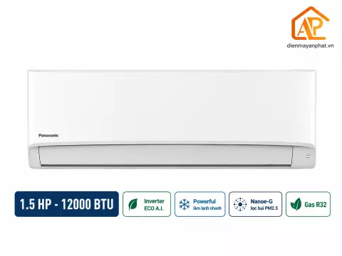 Điều hòa Panasonic 1 chiều Inverter 12000 BTU PU12CKH-8D
