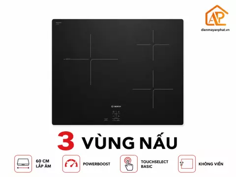 Bếp từ 3 vùng nấu lắp âm Bosch PUC61KAA5E