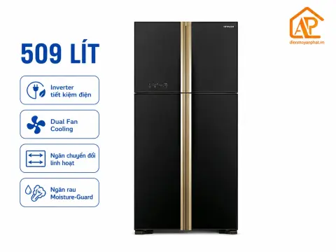 Tủ lạnh Hitachi Inverter 509 lít R-FW650PGV8 GBK