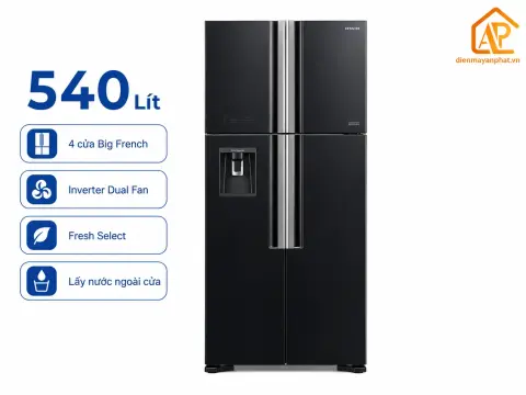 Tủ lạnh Hitachi Inverter 540 lít R-FW690PGV7 GBK