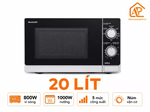 Lò vi sóng cơ có nướng Sharp R-G222VN-S 20 lít