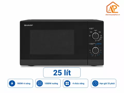 Lò vi sóng có nướng Sharp R-G251TV-BK 25 Lít