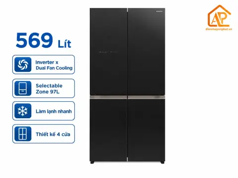 Tủ lạnh Hitachi Inverter 569 lít R-WB640PGV1 GCK
