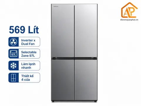 Tủ lạnh Hitachi Inverter 569 lít R-WB640VGV0X MIR