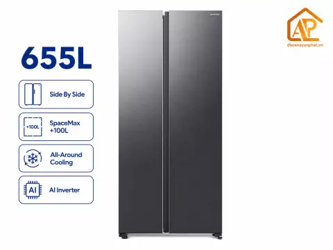 Tủ lạnh Samsung Side By Side Inverter 655 lít RS70F65Q3FSV