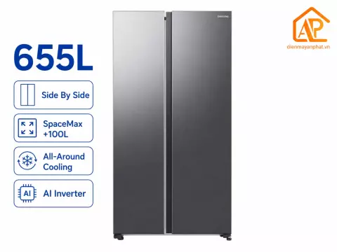 Tủ lạnh Samsung Inverter Side By Side 655 lít RS70F65Q3TSV