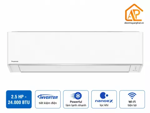 Điều hòa Panasonic 1 chiều Inverter 24000 BTU RU24CKH-8D