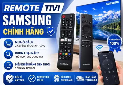 Remote Tivi Samsung chính hãng: mua ở đâu, chọn loại nào và cách điều khiển bằng điện thoại
