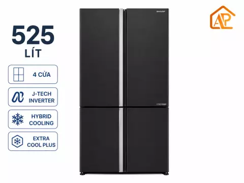 Tủ lạnh Sharp Multi Door Inverter 525 lít SJ-FX610V-MK