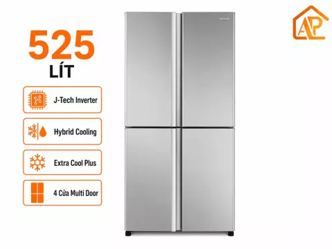 Tủ lạnh Sharp Multi Door Inverter 525 lít SJ-FX610V-SL