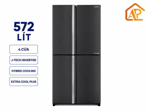 Tủ lạnh Sharp Multi Door Inverter 572 lít SJ-FX650V-MK