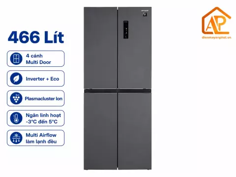 Tủ lạnh Sharp Multi Door Inverter 466 lít SJ-FXP560V-RG