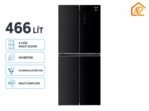Tủ lạnh Sharp Multi Door Inverter 466 lít SJ-FXP560VG-BK