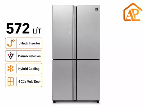 Tủ lạnh Sharp Multi Door Inverter 572 lít SJ-FXP650VG-SL