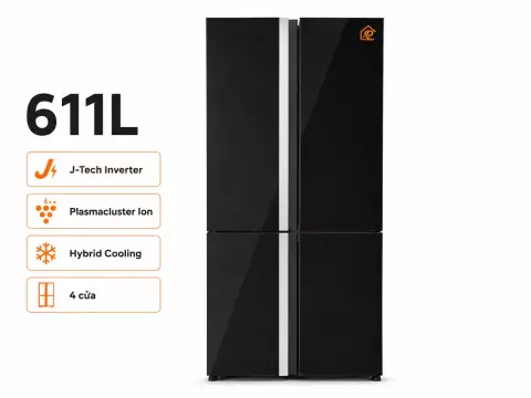 Tủ lạnh Sharp Multi Door Inverter 611 lít SJ-FXPI700VG-BK