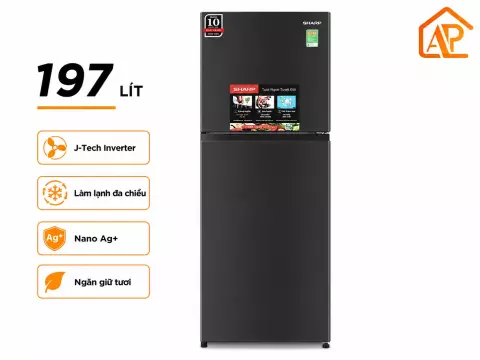 Tủ lạnh Sharp Inverter 197 lít SJ-X215V-DG
