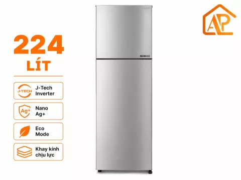 Tủ lạnh Sharp Inverter 224 lít SJ-X252AE-SL