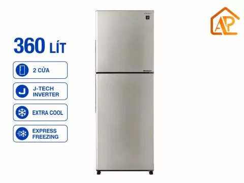 Tủ lạnh Sharp Inverter 360 lít SJ-XP382AE-SL