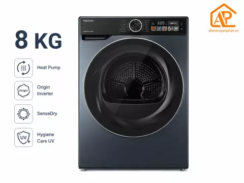 Máy sấy bơm nhiệt Toshiba 8 kg TD-T21B90HWV(MG)