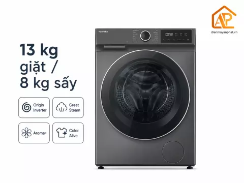 Máy giặt sấy Toshiba Inverter giặt 13 kg - sấy 8 kg TWD-T21BU140UWV(MG)